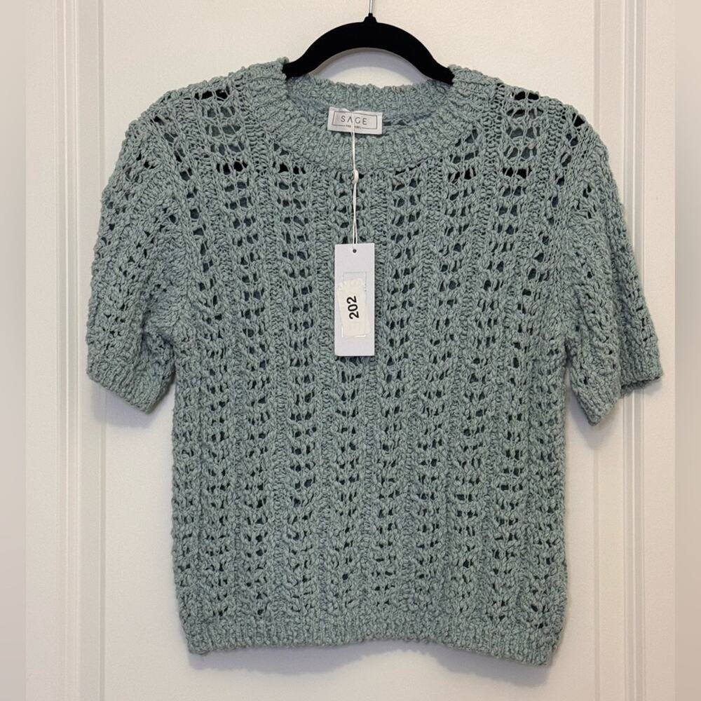 Sage Textured Knit Top in Soft Green